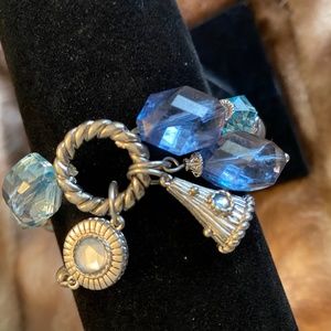 BLUE AND GREEN STRETCH BRACELET